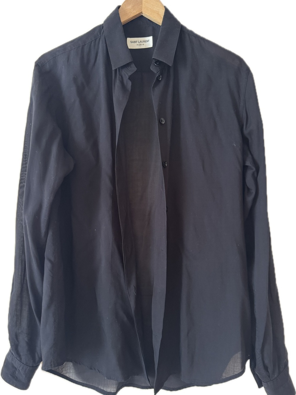 Saint Laurent Black Lightweight Cupro Shirt